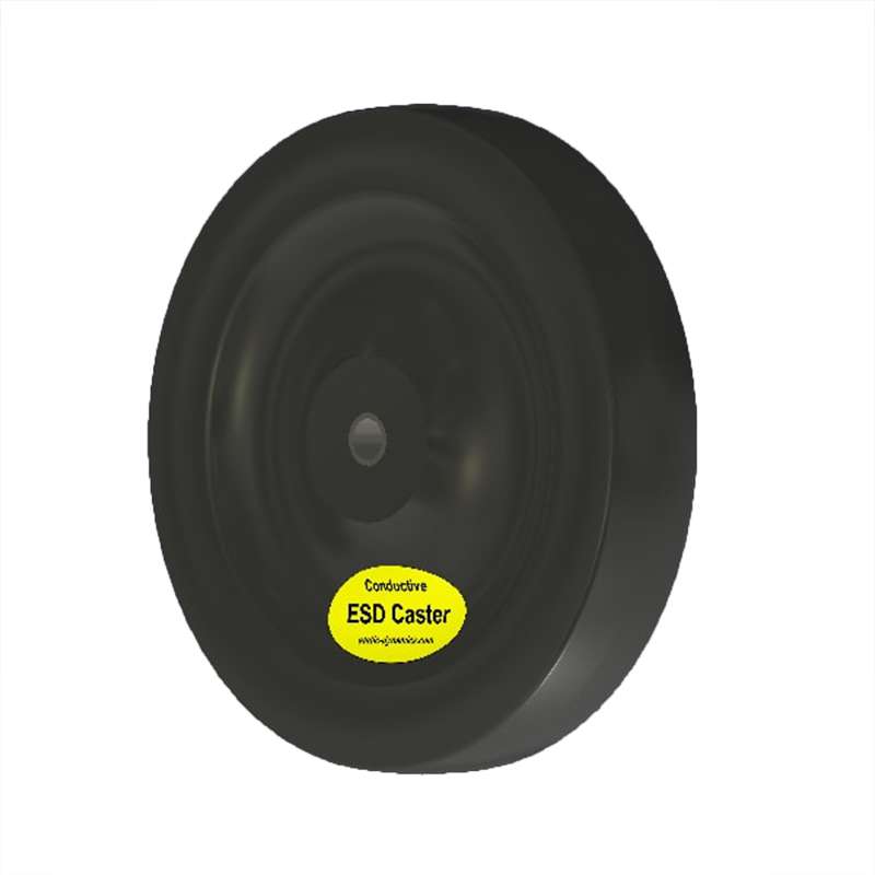 Black Conductive ESD Wheel, 5" x 1"